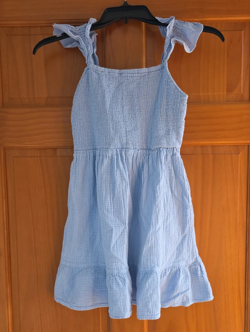 Girl's Light Blue Sleeveless Dress Size 14